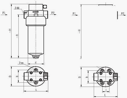 ZU-H、QU-H系列壓力管路過(guò)濾器管路連接